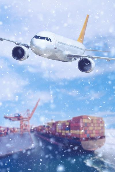 围巾借助厦门海空联运配送到西班牙费罗尔 (Ferrol)